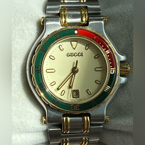 GUCCI 9700L sherry line enamel rotating bezel - Picture 3 of 14